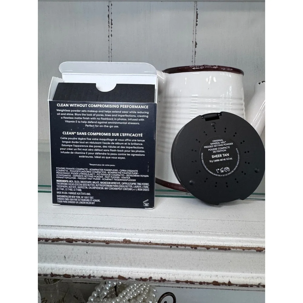 bareMinerals Original Mineral Veil Pressed Setting Powder Sheer Tan 9g 0.3oz New